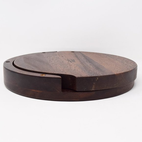 Macys Cellar Cheese Board Set Charcuterie Acacia Wood 3 Knives Party Appetizer - Picture 14 of 16